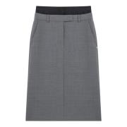 Sportmax Flared Skirt Gray, Dam