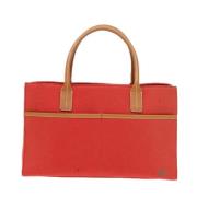 Burberry Vintage Pre-owned Canvas handvskor Orange, Dam