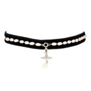 Vivienne Westwood Barockpärla Choker med Kristall Orb Black, Dam