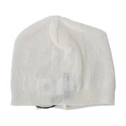 Costume National Lyxig Vit Stickad Beanie Mössa Unisex White, Herr