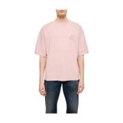 Cycle Logotryck Bomull T-shirt Pink, Herr