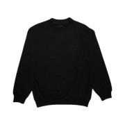 Rassvet Svart Logo Crewneck Bomull Långärmad Black, Herr