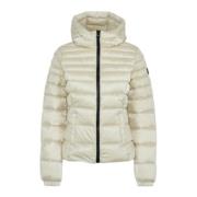 RefrigiWear Beige Huva Jacka med Logo Beige, Dam