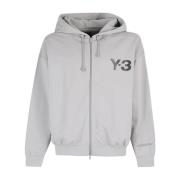 Y-3 Dragkedja Hoodie Gray, Herr