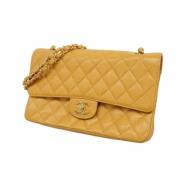 Chanel Vintage Pre-owned Laeder axelremsvskor Beige, Dam