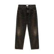 Amish Svarta Denim Jeans James Modell Black, Herr