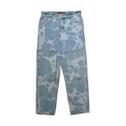 Iuter Marmor Jacquard Knäskydd Denim Jeans Blue, Herr