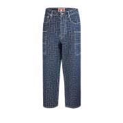 Kenzo Blå Cargo Monkey Fit Jeans Blue, Herr