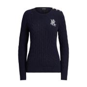 Ralph Lauren Rundhalsad Pullover Blue, Dam