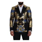 Dolce & Gabbana Blommig Brokad Dubbelknäppt Blazer Multicolor, Herr