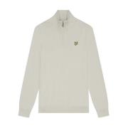 Lyle & Scott Merino Quarter Zip Jumper Regular Fit White, Herr