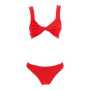 Hunza G Twisted Chest Bikini Set Red, Herr