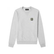 Belstaff Grå Melange Sweatshirt med Phoenix Patch Gray, Herr