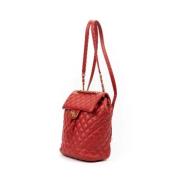 Chanel Vintage Pre-owned Laeder ryggsckar Red, Dam