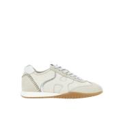 Hogan Olympia-Z Sneakers med Nubuck och Tyginsatser White, Dam