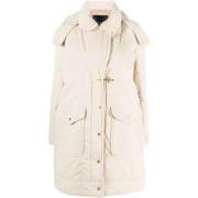 Fay Stilig Parka Jacka Mix Mat Beige, Dam