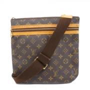 Louis Vuitton Vintage Pre-owned Tyg axelremsvskor Brown, Dam