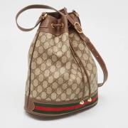 Gucci Vintage Pre-owned Belagd canvas gucci-vskor Beige, Dam