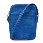 Louis Vuitton Vintage Pre-owned Tyg axelremsvskor Blue, Dam