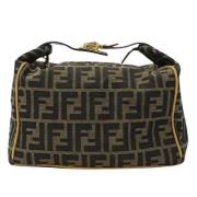 Fendi Vintage Pre-owned Canvas handvskor Beige, Dam