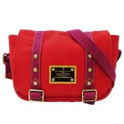 Louis Vuitton Vintage Pre-owned Canvas axelremsvskor Red, Dam