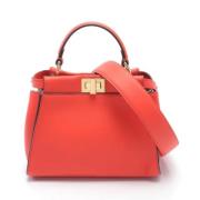 Fendi Vintage Pre-owned Laeder handvskor Red, Dam