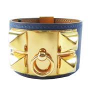 Hermès Vintage Pre-owned Laeder armband Blue, Dam