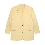 Ami Paris Oversized Jacka med Två Knappar Yellow, Dam