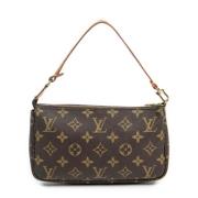 Louis Vuitton Vintage Pre-owned Canvas handvskor Brown, Dam