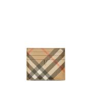 Burberry Vintage Check Läderkorthållare Beige, Herr