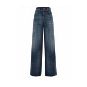 Dsquared2 Klassiska Denim Jeans för Män Blue, Dam