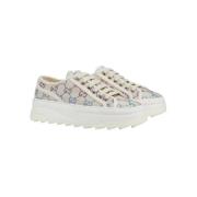 Gucci GG Kristall Låg Topp Tennis Sneakers Gray, Dam