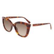 Longchamp Brun Acetat Dam Solglasögon Brown, Dam