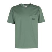 C.p. Company T-shirt med en Twist Green, Herr