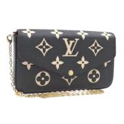 Louis Vuitton Vintage Pre-owned Tyg louis-vuitton-vskor Black, Dam