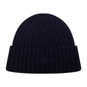 MC2 Saint Barth Marinblå Ribbad Kashmir Beanie Blue, Herr