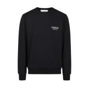 Iceberg Svart crewneck sweatshirt med broderad logotyp Black, Herr