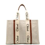 Chloé Pre-owned Pre-owned Canvas handvskor Beige, Dam