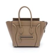 Celine Vintage Pre-owned Laeder handvskor Beige, Dam