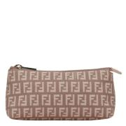 Fendi Vintage Pre-owned Canvas handvskor Beige, Dam