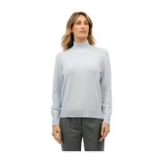 Gran Sasso Turtlenecktröja med sidslitsar Blue, Dam