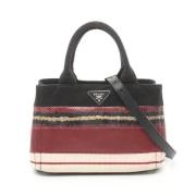 Prada Vintage Pre-owned Canvas totevskor Multicolor, Dam