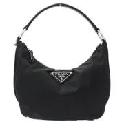 Prada Vintage Pre-owned Nylon handvskor Black, Dam