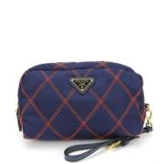 Prada Vintage Pre-owned Canvas prada-vskor Blue, Dam