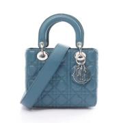 Dior Vintage Pre-owned Laeder handvskor Blue, Dam