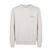 Iceberg Beige crewneck sweatshirt med broderad logotyp Beige, Herr