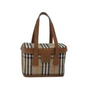 Burberry Vintage Pre-owned Canvas handvskor Beige, Dam