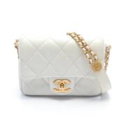 Chanel Vintage Pre-owned Tyg chanel-vskor White, Dam