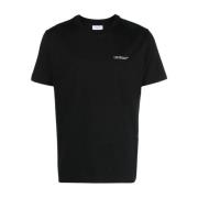 Off White Svart T-shirt med Scratch Arrow Print Black, Herr