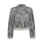 Co'Couture Blus i silverspets Gray, Dam